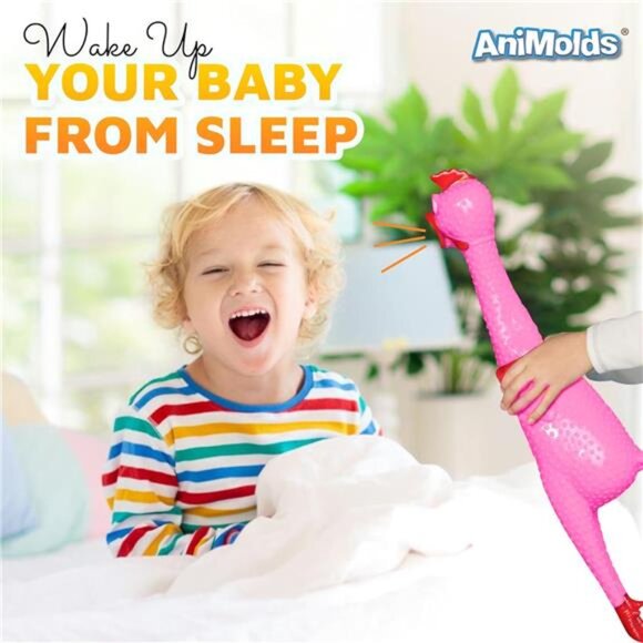 Crazy Huge Rubber Chicken - 29 Inch Giant Screaming Noise Makers for Parties - Picture 5 of 7